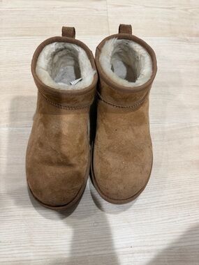 UGG Chestnut Suede Mini Booties